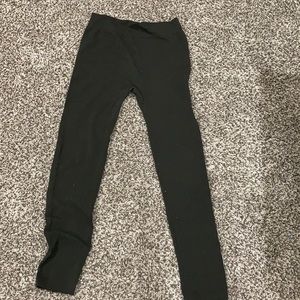 Thick black leggings with print